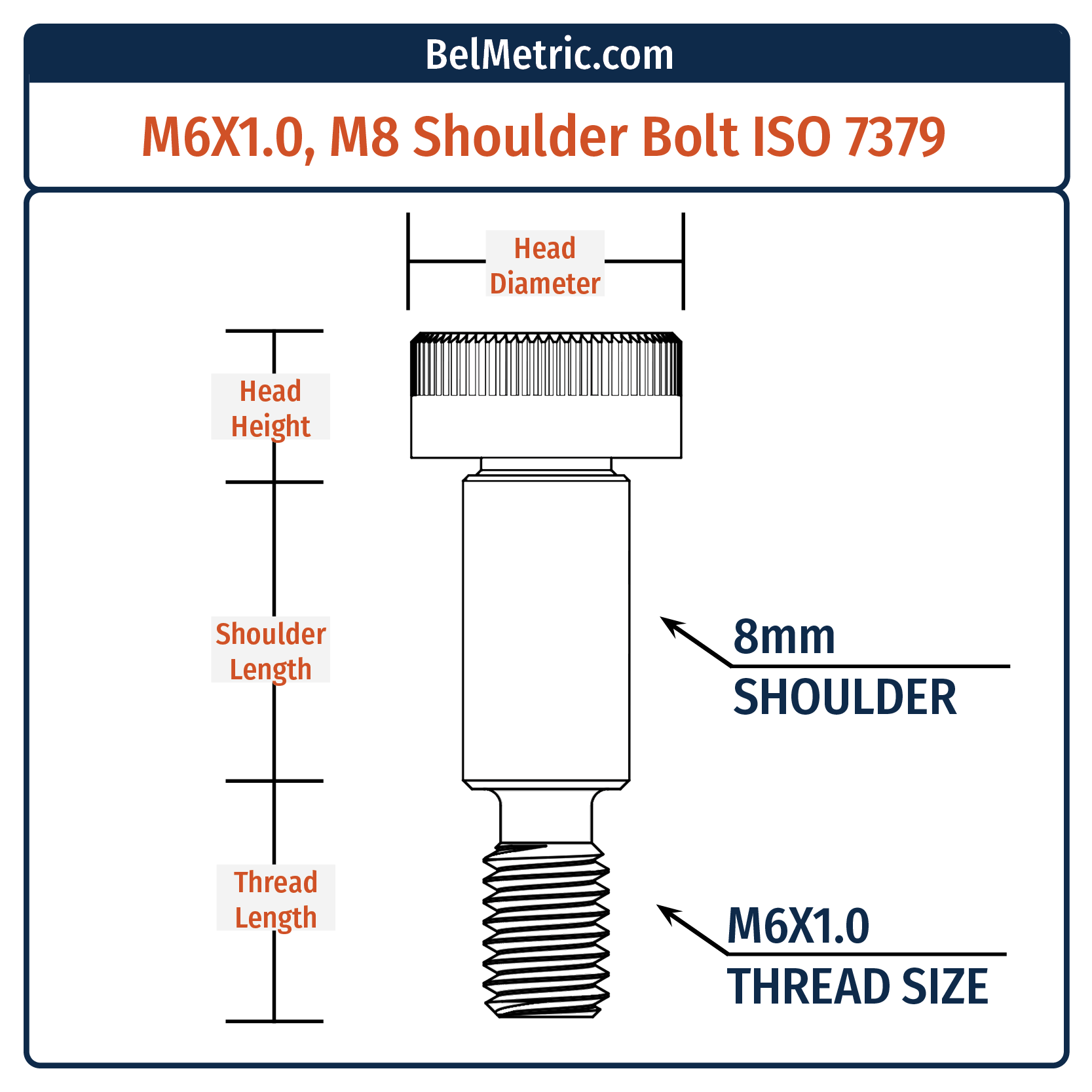 M6X12 Shoulder Bolt