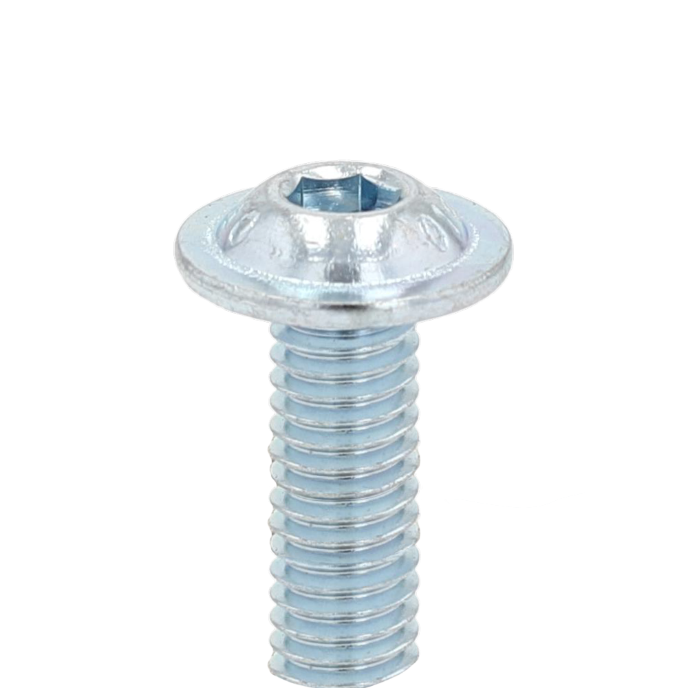 M4x10 Pan Head Screw With Flange, Fully Threaded, ISO 7380, Stainless